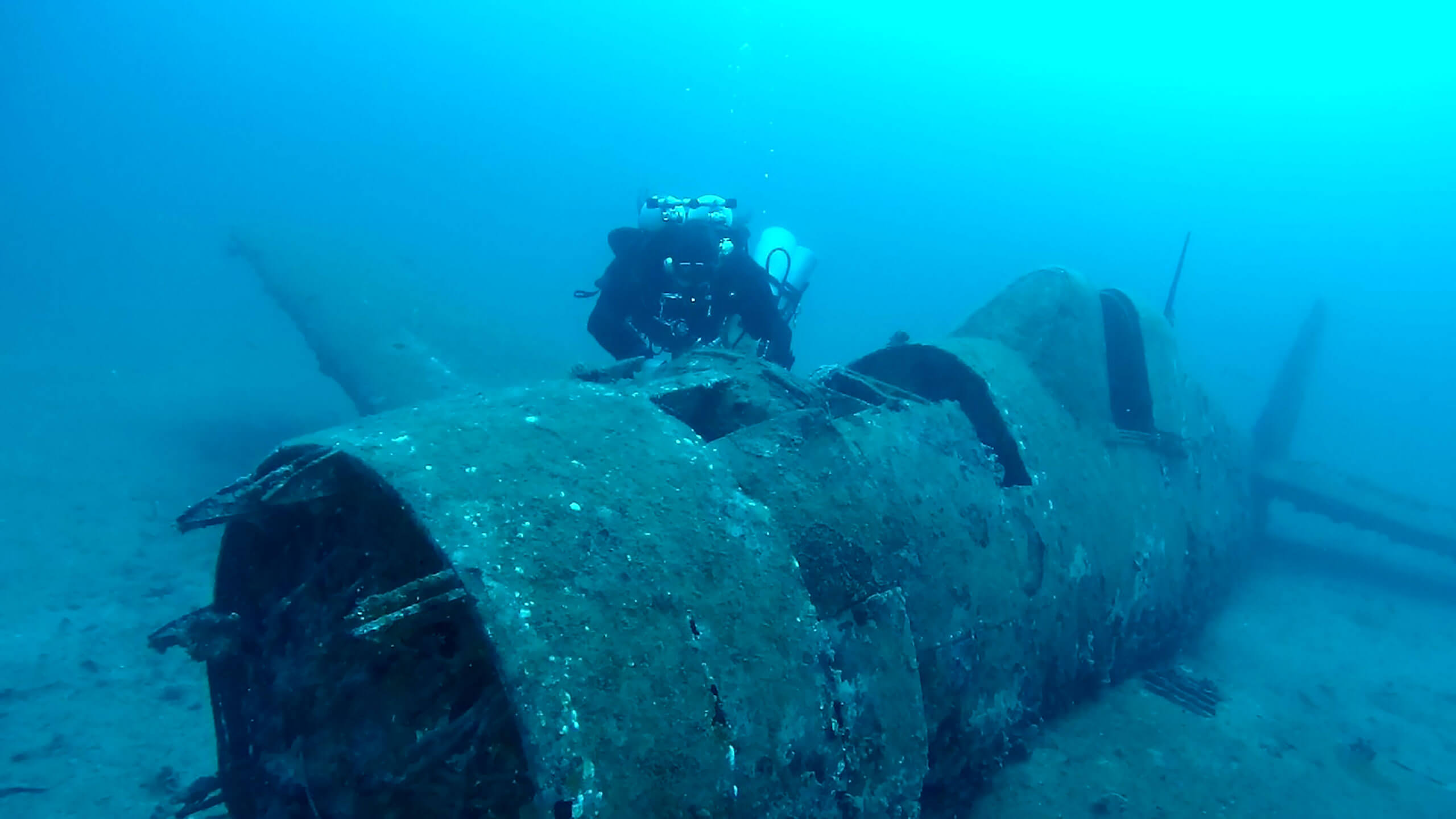 Scuba dive wrecks offshore