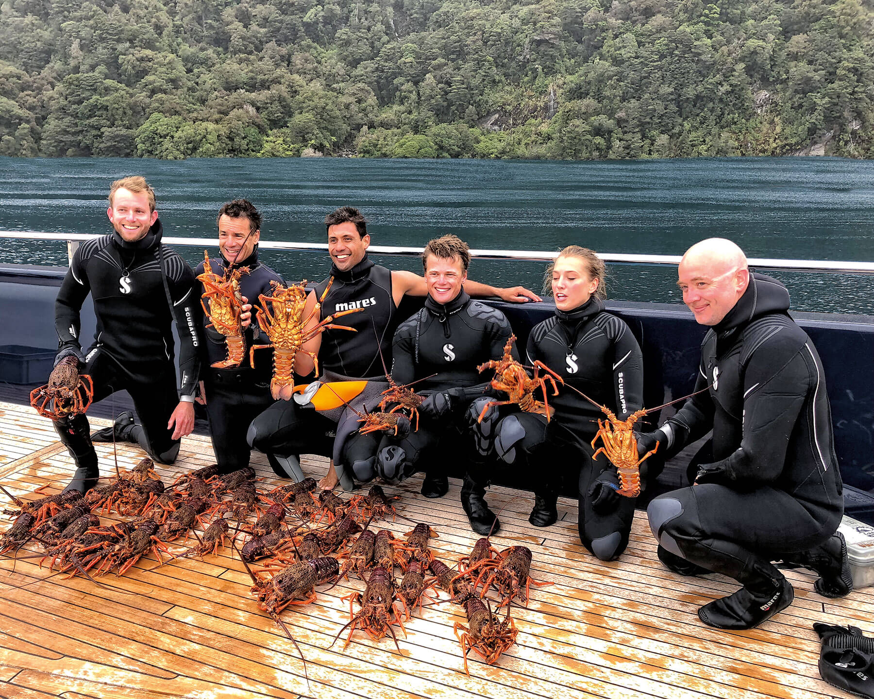 catching lobster